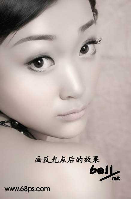 Photoshop 调出人物的淡紫彩妆效果