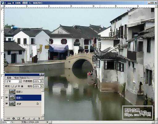 photoshop利用历史艺术画笔快速打造水墨风格图片