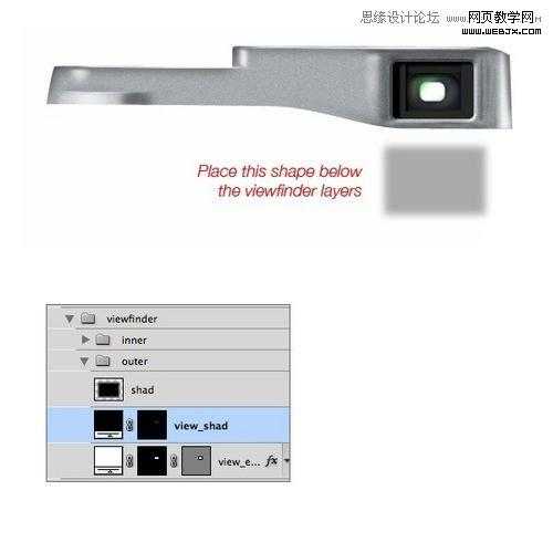 Photoshop创建富士X100相机图标的制作教程