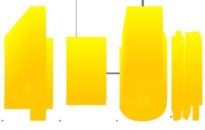 CDR简单制作立体数字效果