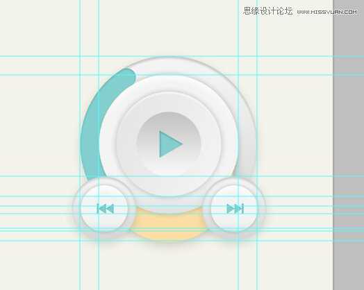 Photoshop绘制时尚质感的圆形播放器UI图标教程