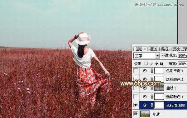 使用Photoshop给外景人像调出韩系粉色效果教程