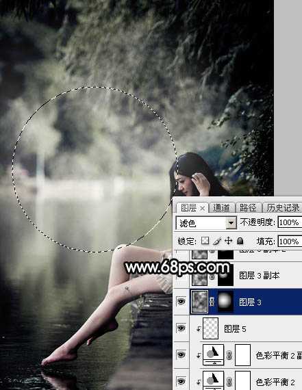 Photoshop为湖景人物图片打造唯美的中性黄褐色效果教程