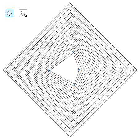 CorelDRAW制作同比缩放的三维线条效果