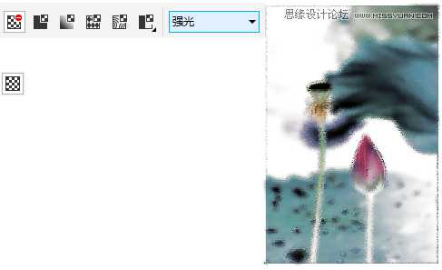 CorelDRAW制作真实照片处理成中国风水墨荷花效果图
