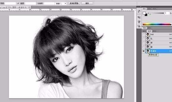 Photoshop通道抠图快速抠出短发美女教程