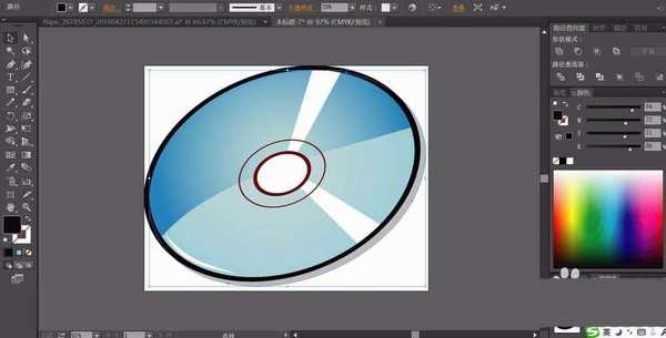 ai怎么手绘光盘标志? ai画光盘素材矢量图的教程