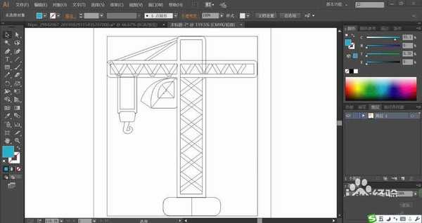 ai怎么绘制大吊车? ai吊车矢量图的设计方法