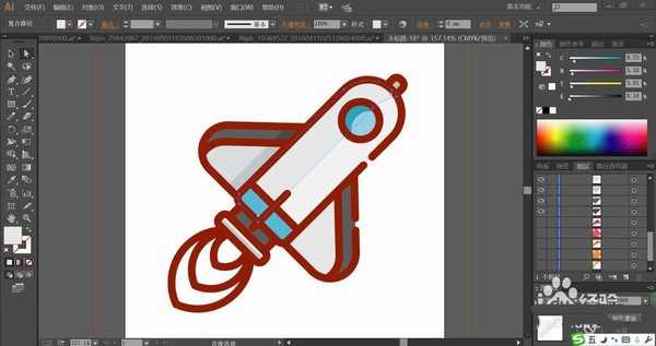ai怎么绘制火箭矢量图? ai火箭的画法