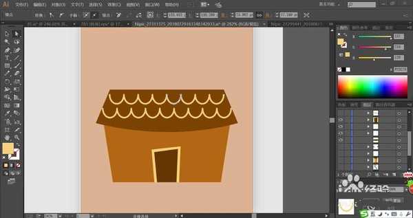 ai怎么设计彩色小屋图片? ai彩色房子的画法