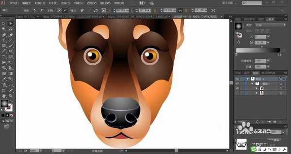 ai怎么手绘猎犬矢量图? ai猎犬的设计方法