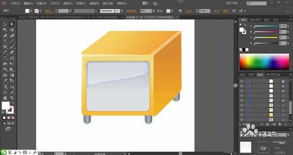 ai怎么设计2.5d立体效果的保险箱? ai储物柜的画法
